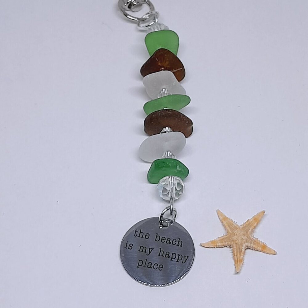 Sea Glass Keychain - Picture 2 of 2